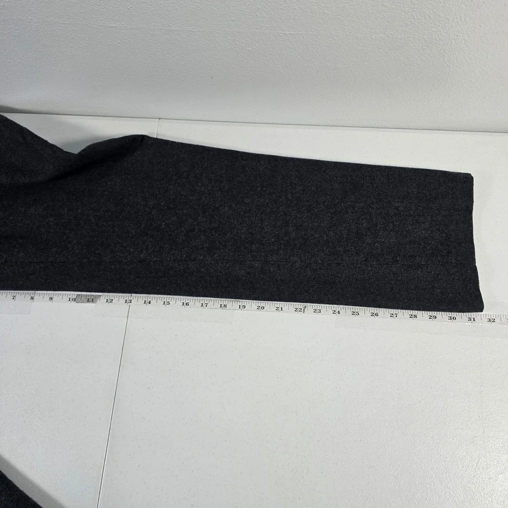Banana Republic Mens Tailored Slim Fit Wool Blend Dress Pants Charcoal 35x32